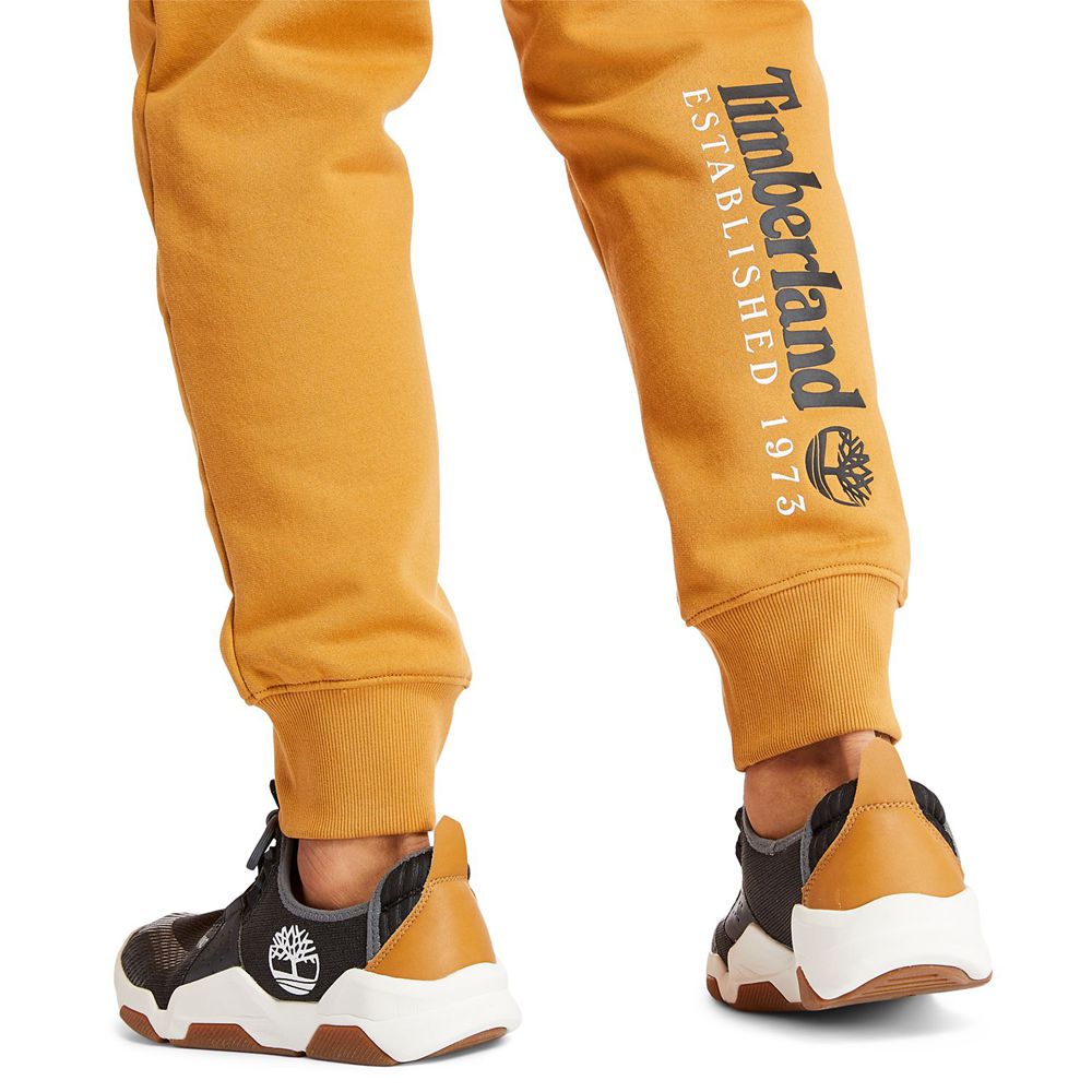 Timberland Mens Pants Essential Logo Sweat - Brown - India LP1625984